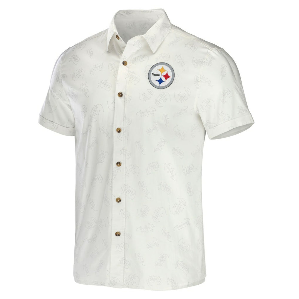 Pittsburgh Steelers Fanatics NFL x Darius Rucker Collection Woven Button-Up T-Shirt