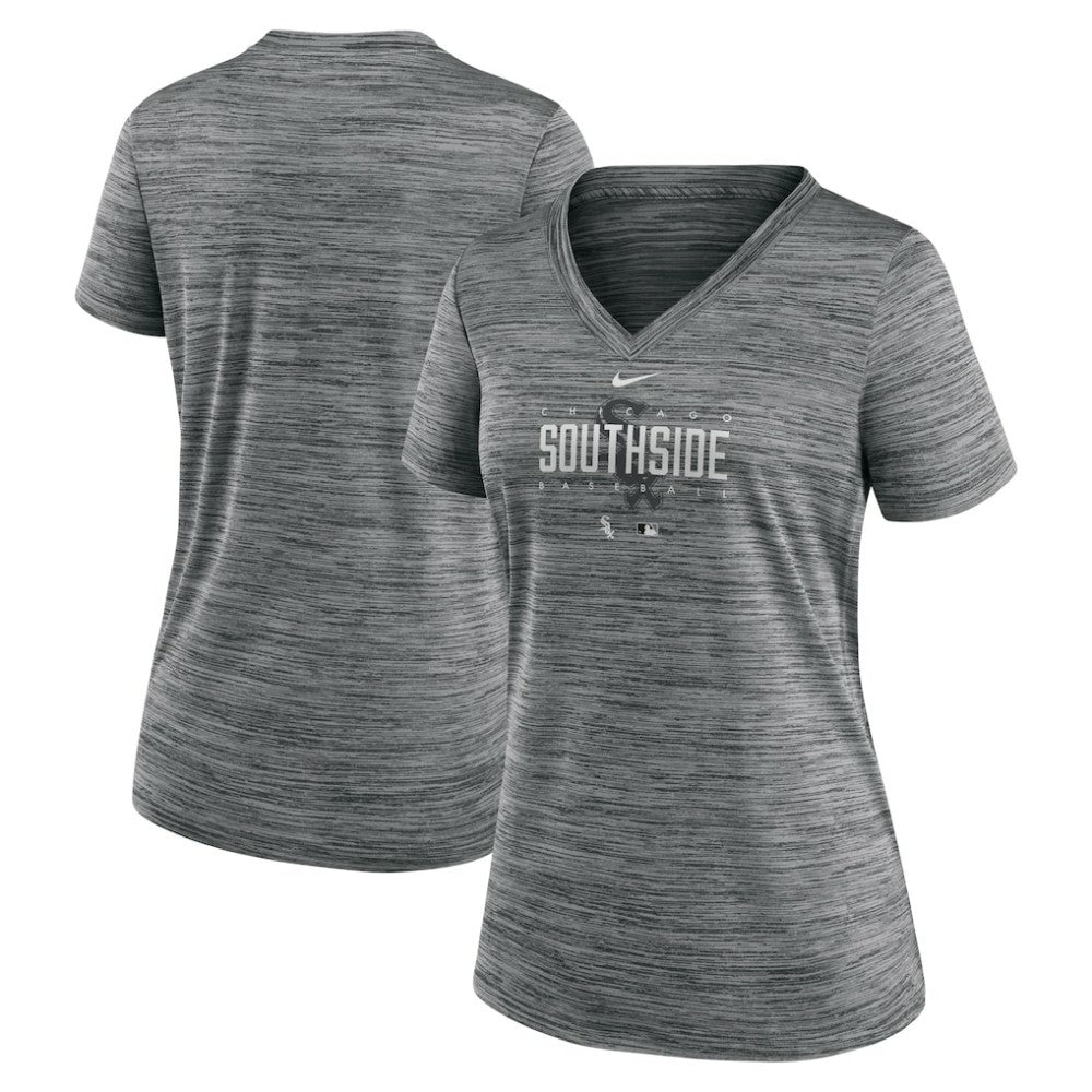 Chicago White Sox Nike Women's City Connect Velocity Practice Performance V-Neck T-Shirt | MLB Shop