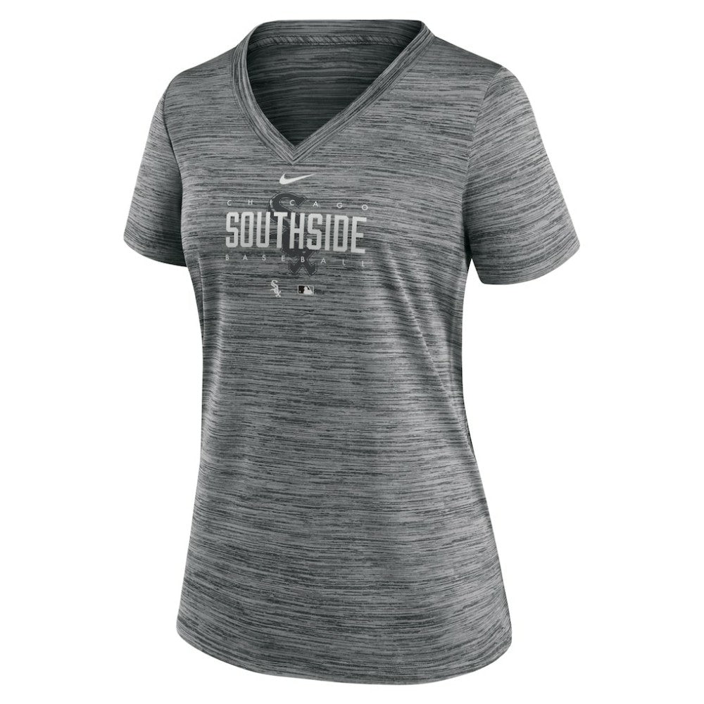 Chicago White Sox Nike Women's City Connect Velocity Practice Performance V-Neck T-Shirt | MLB Shop