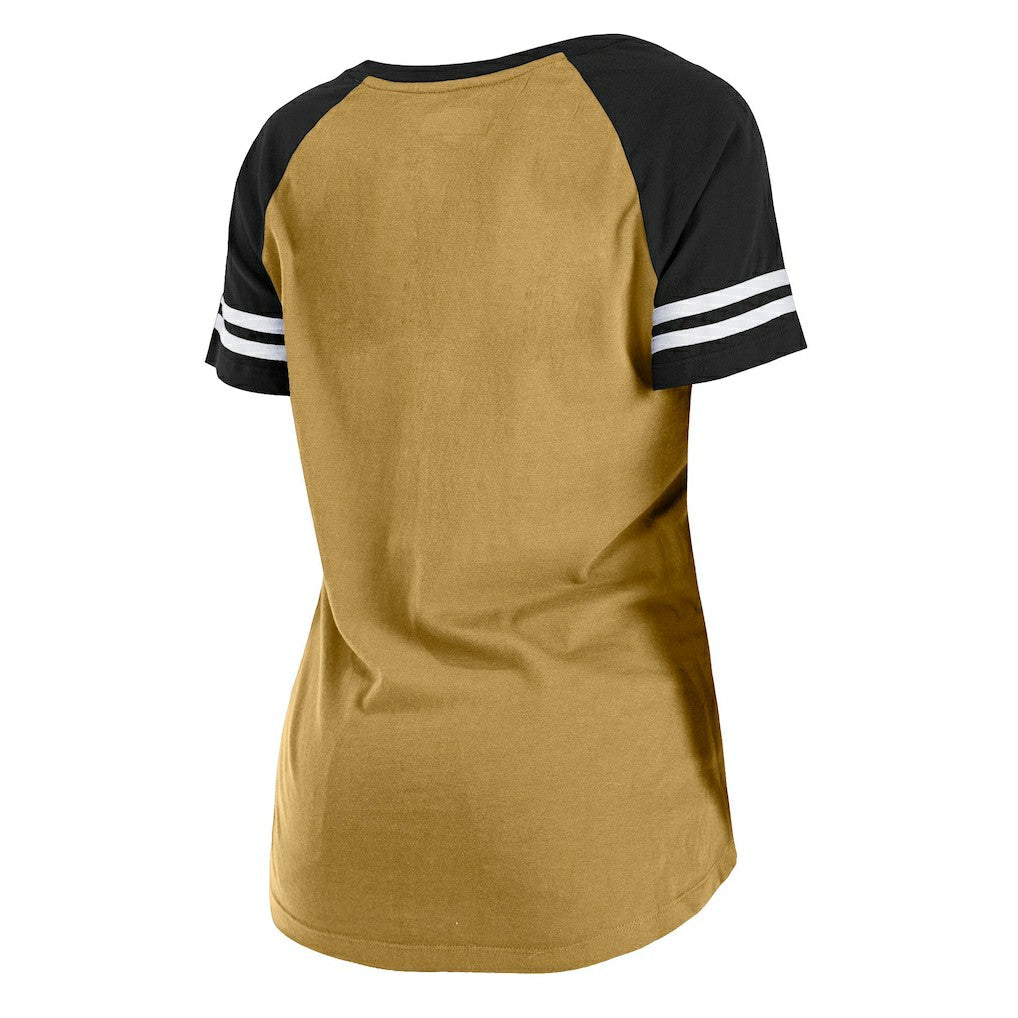 New Orleans Saints New Era Women's Legacy Lace-Up Raglan T-Shirt