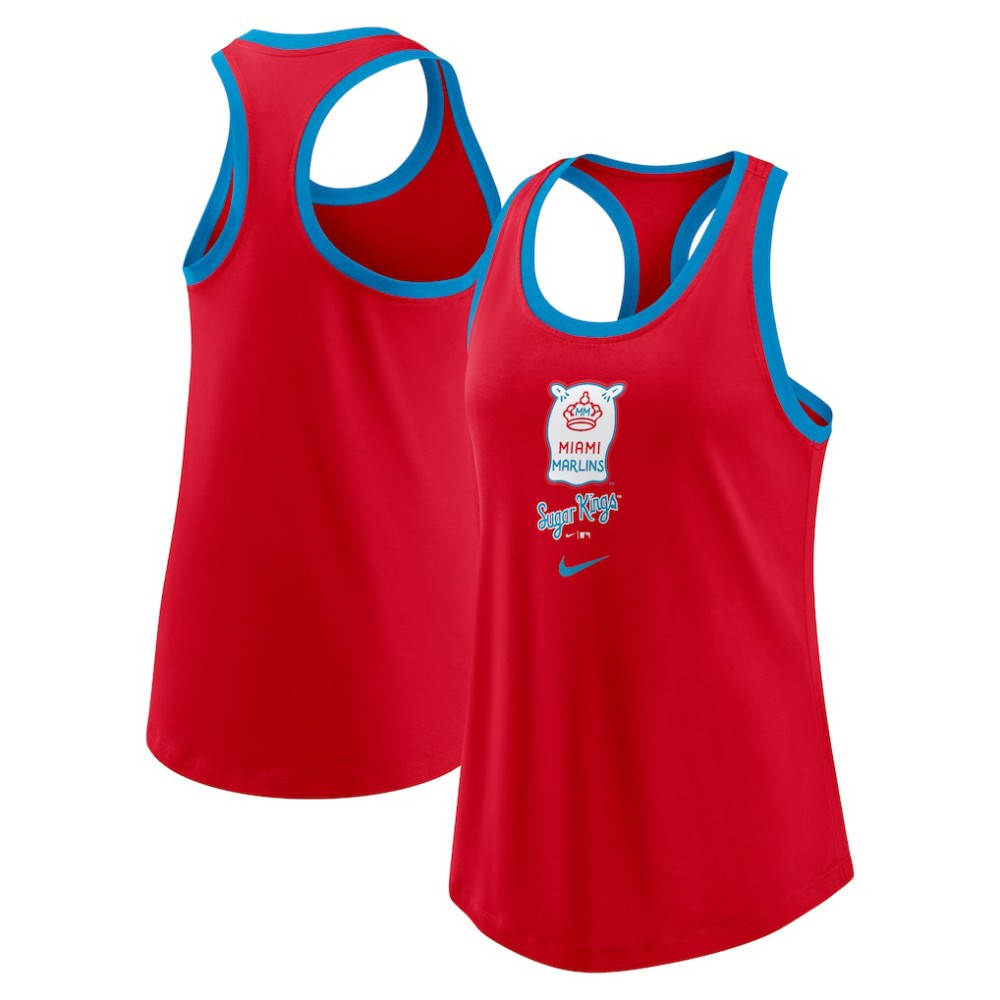 Miami Marlins Nike Women's City Connect Tri-Blend Tank Top | MLB On Sale