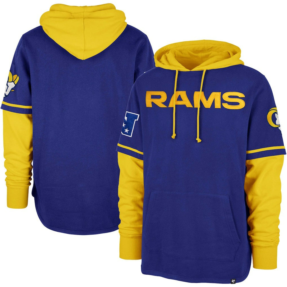Los Angeles Rams 47 brand '47 Shortstop Pullover Hoodie