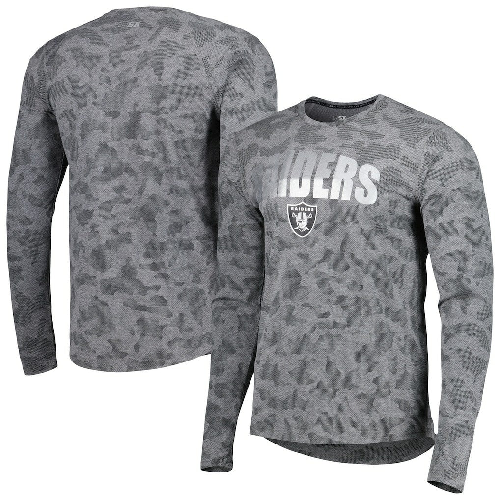 Las Vegas Raiders  MSX by Michael Strahan Performance Camo Long Sleeve T-Shirt