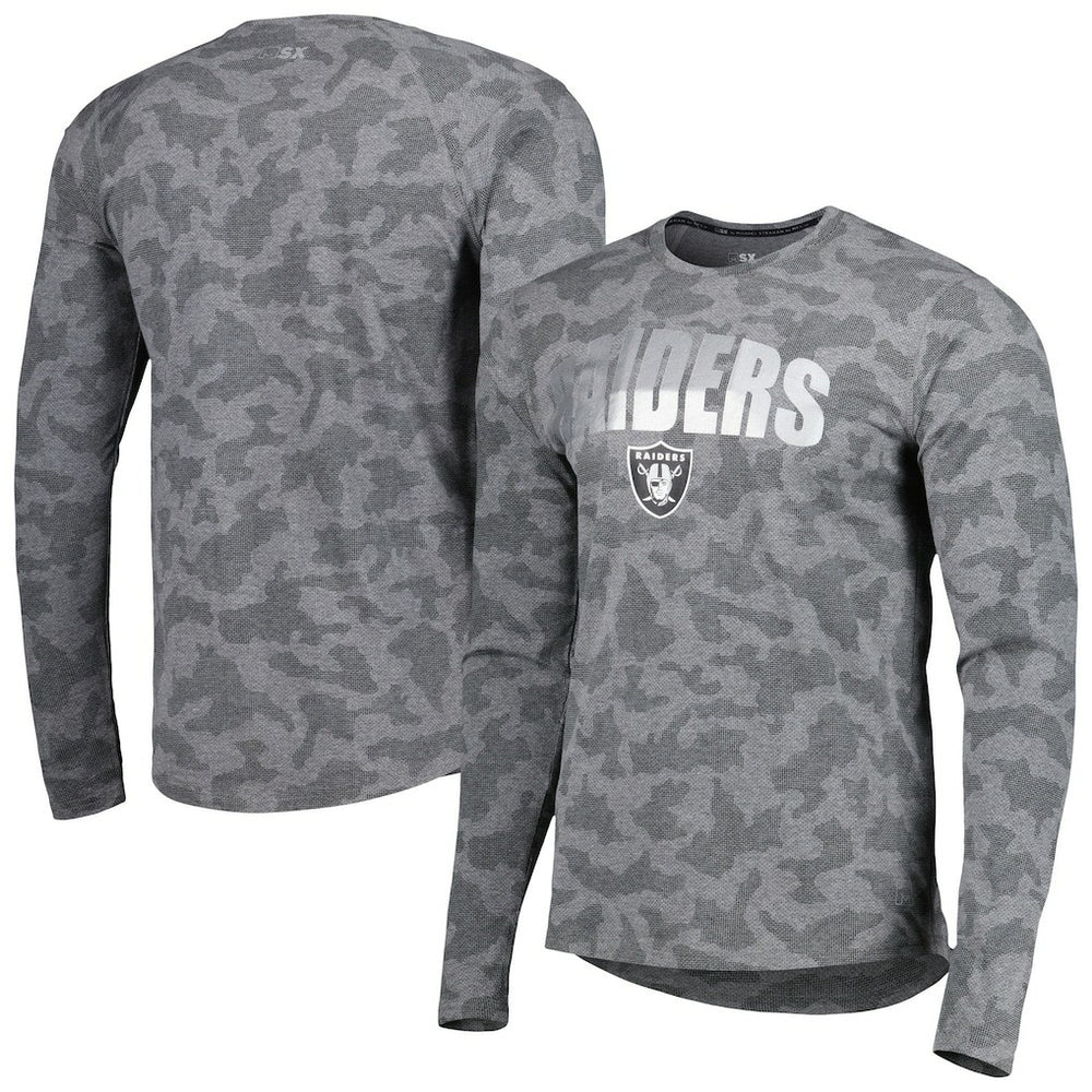Las Vegas Raiders  MSX by Michael Strahan Performance Camo Long Sleeve T-Shirt