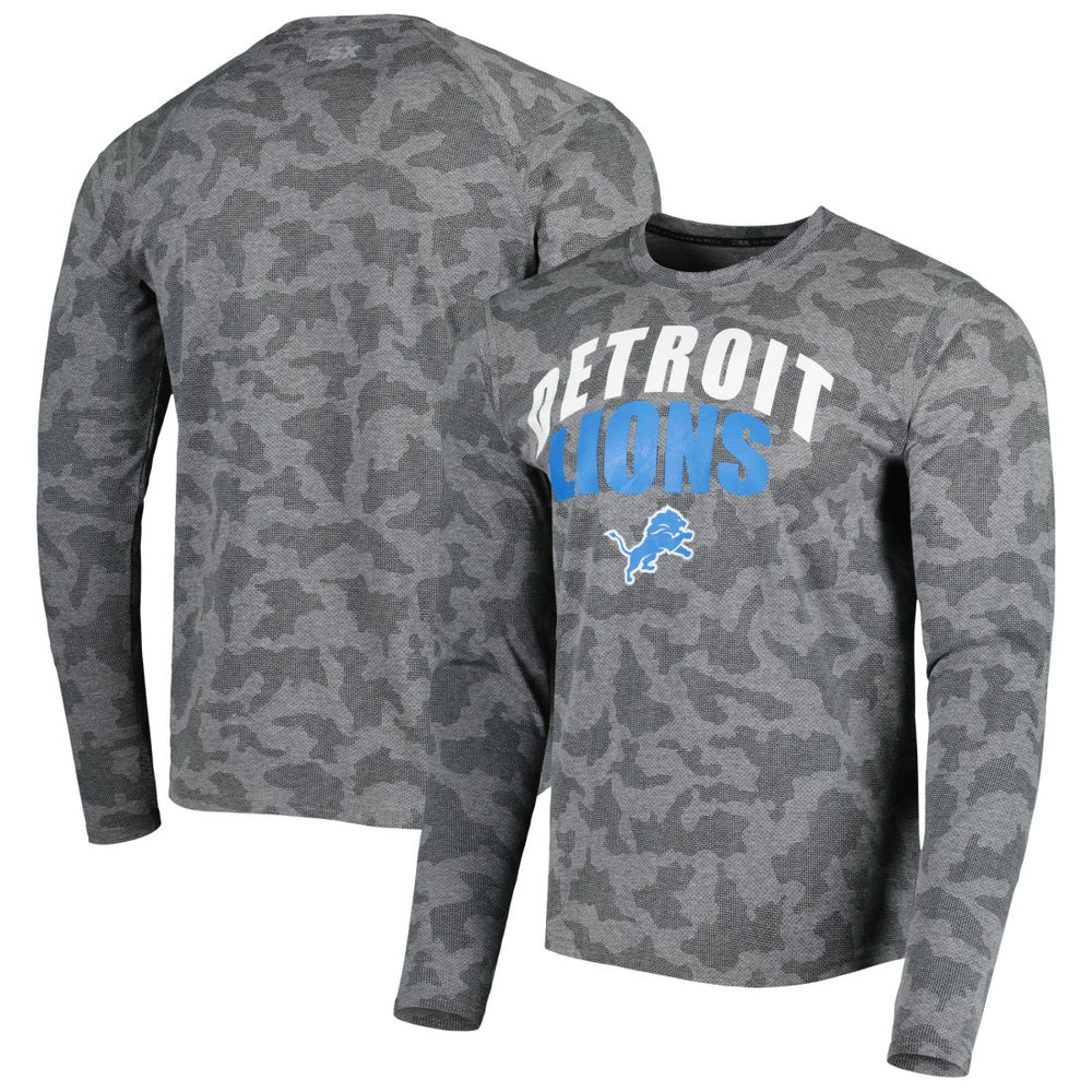 Detroit Lions  MSX by Michael Strahan Performance Camo Long Sleeve T-Shirt