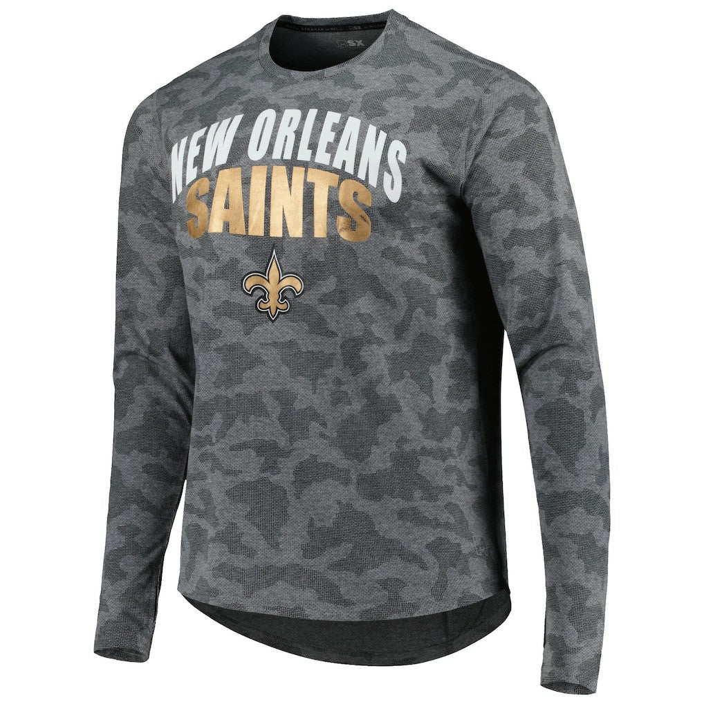 New Orleans Saints  MSX by Michael Strahan Performance Camo Long Sleeve T-Shirt
