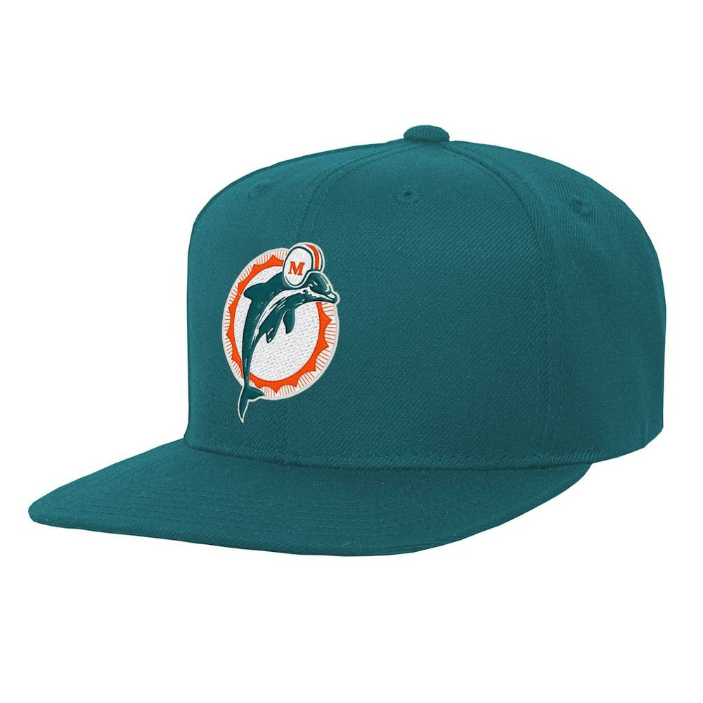 Miami Dolphins Mitchell & Ness Youth Gridiron Classics Ground Snapback Hat