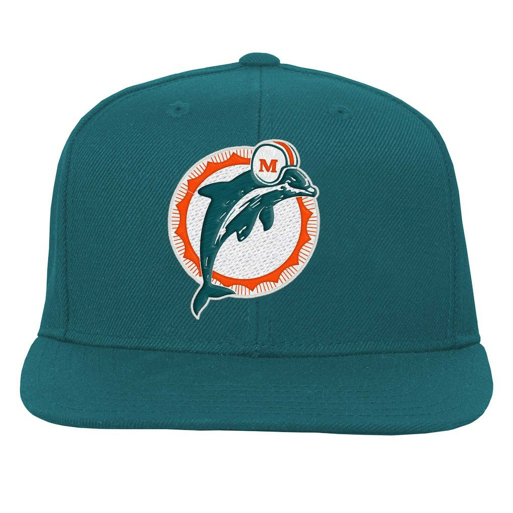 Miami Dolphins Mitchell & Ness Youth Gridiron Classics Ground Snapback Hat