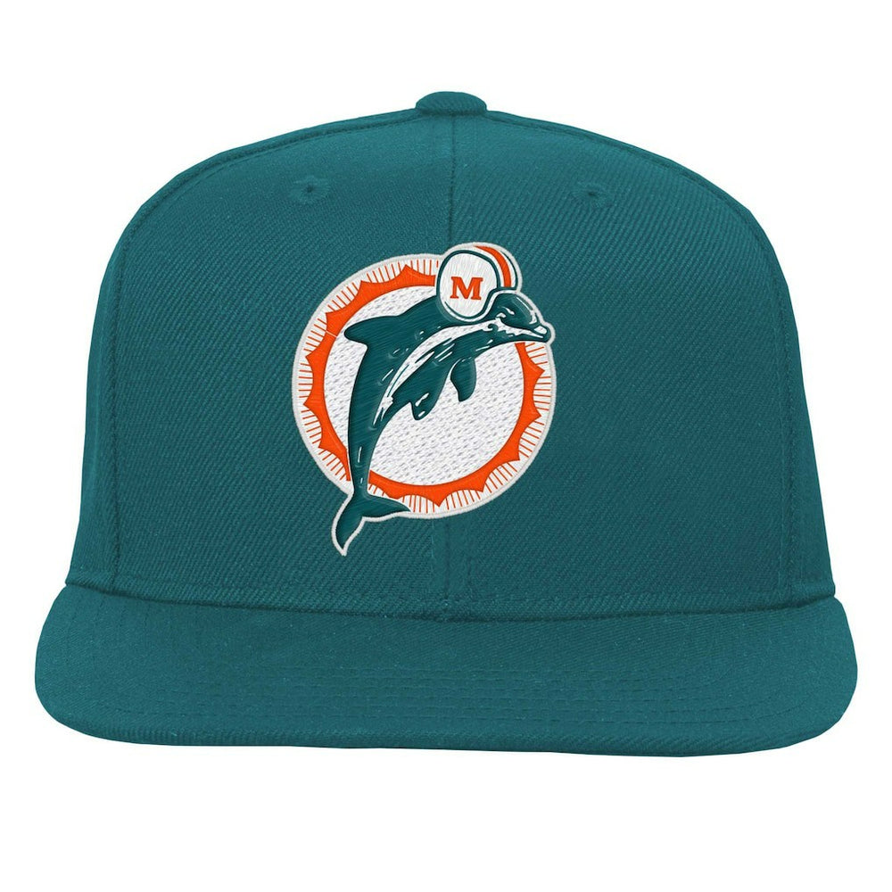 Miami Dolphins Mitchell & Ness Youth Gridiron Classics Ground Snapback Hat