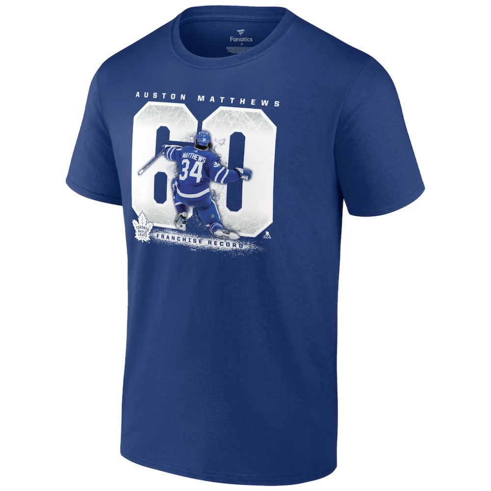 Auston Matthews Toronto Maple Leafs Fanatics Big & Tall Goal Record T-Shirt Sale