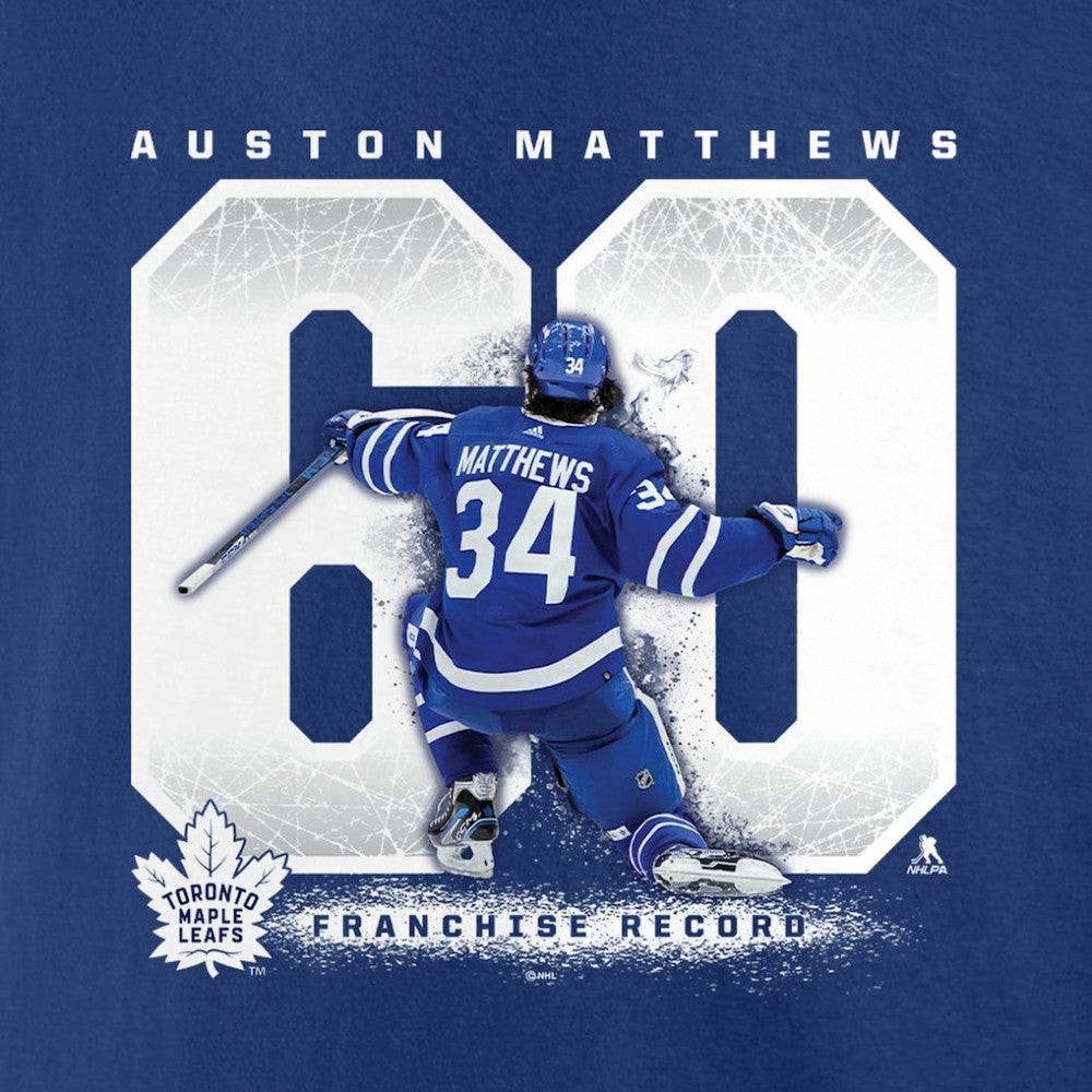 Auston Matthews Toronto Maple Leafs Fanatics Big & Tall Goal Record T-Shirt Sale