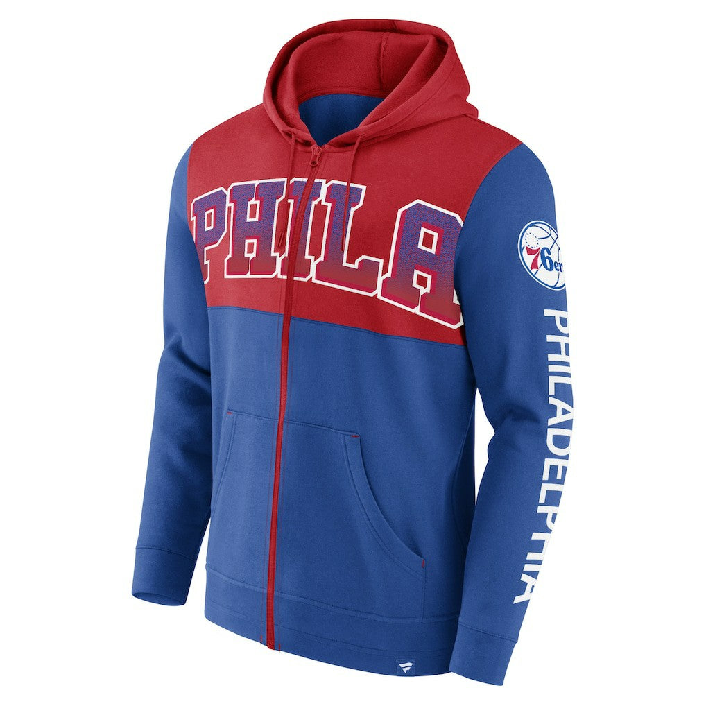 Philadelphia 76ers Skyhook Colorblock Full-Zip Hoodie Discount