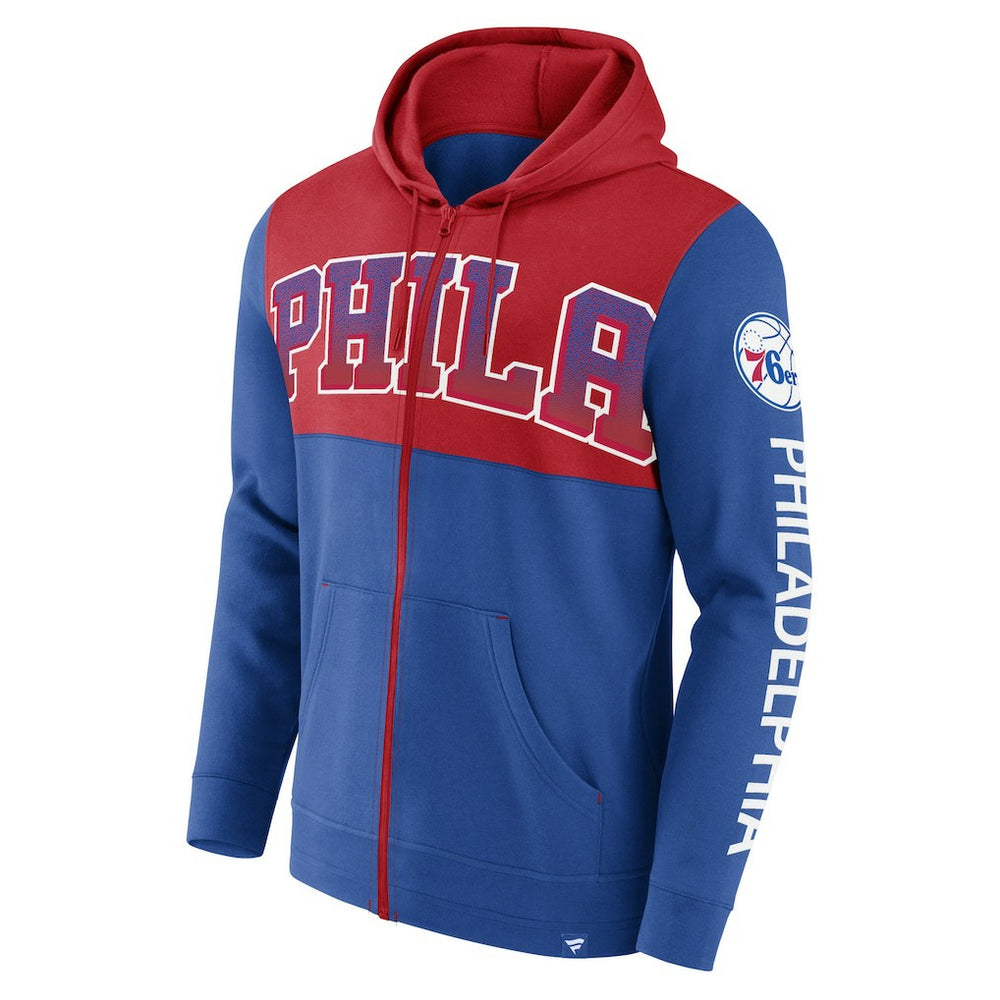 Philadelphia 76ers Skyhook Colorblock Full-Zip Hoodie Discount