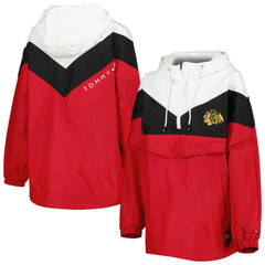 Chicago Blackhawks Tommy Hilfiger Women's Staci Half-Zip Windbreaker Jacket Outlet