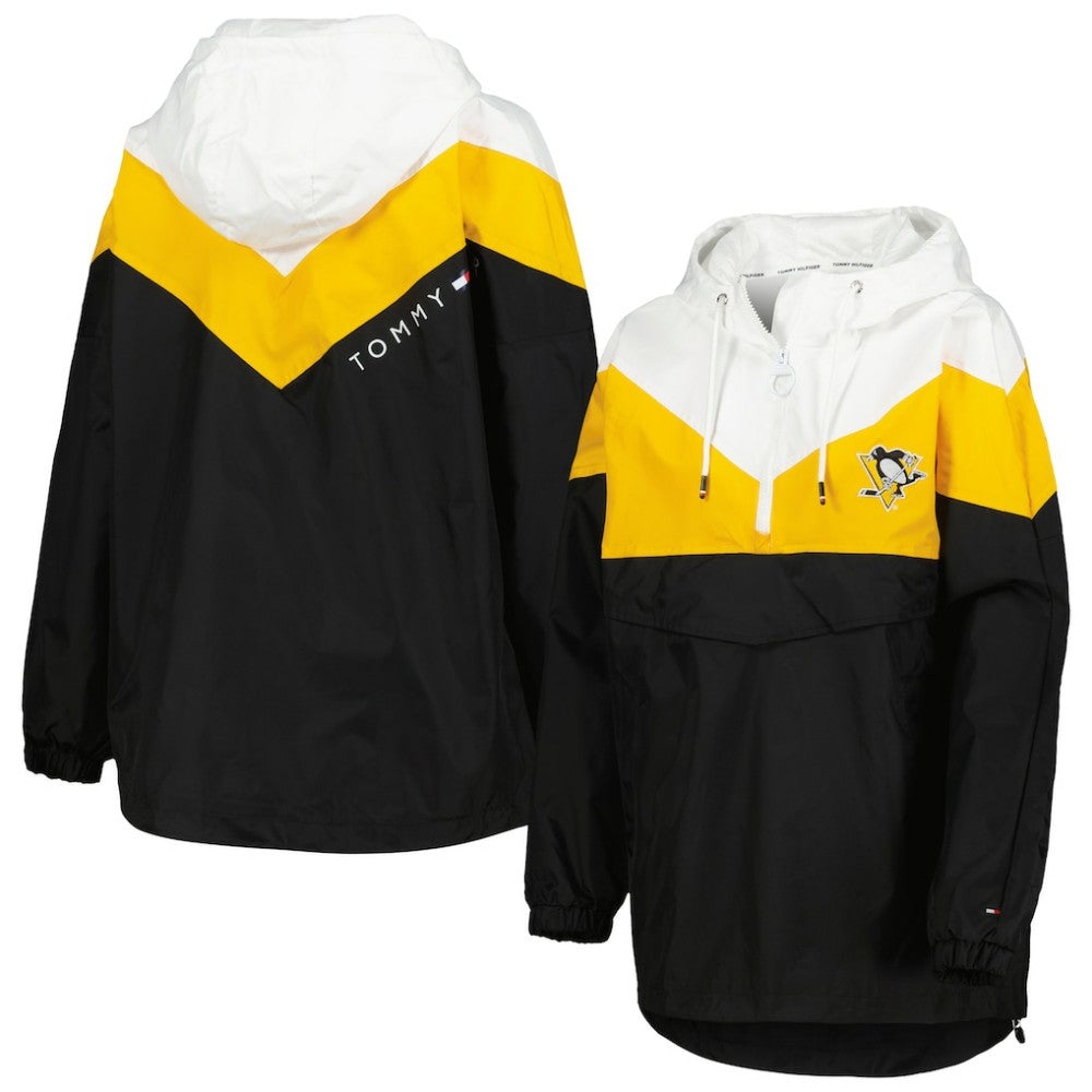 Pittsburgh Penguins Tommy Hilfiger Women's Staci Half-Zip Windbreaker Jacket Outlet