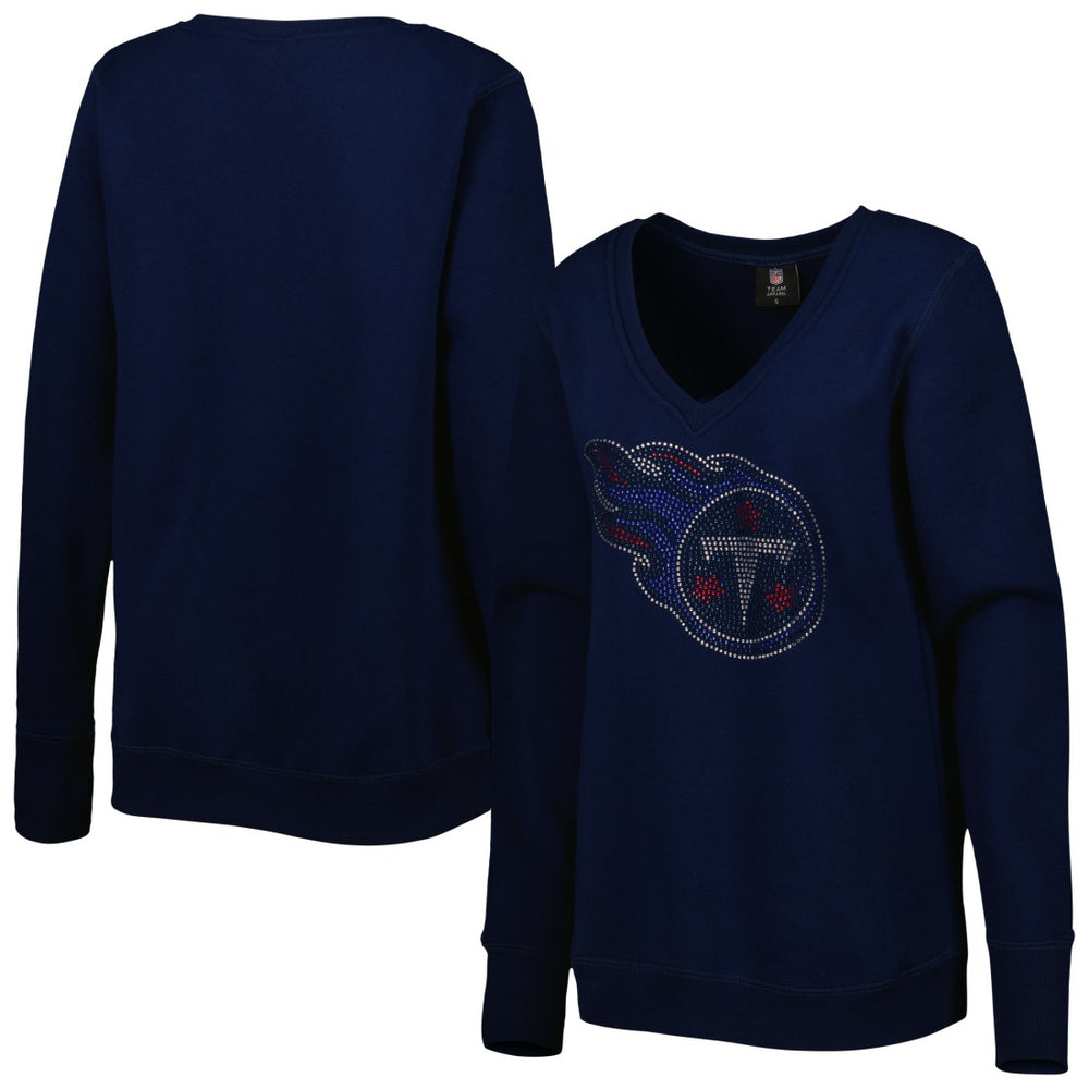 Tennessee Titans  Cuce Women's Deep V-Neck Pullover Sweatshirt