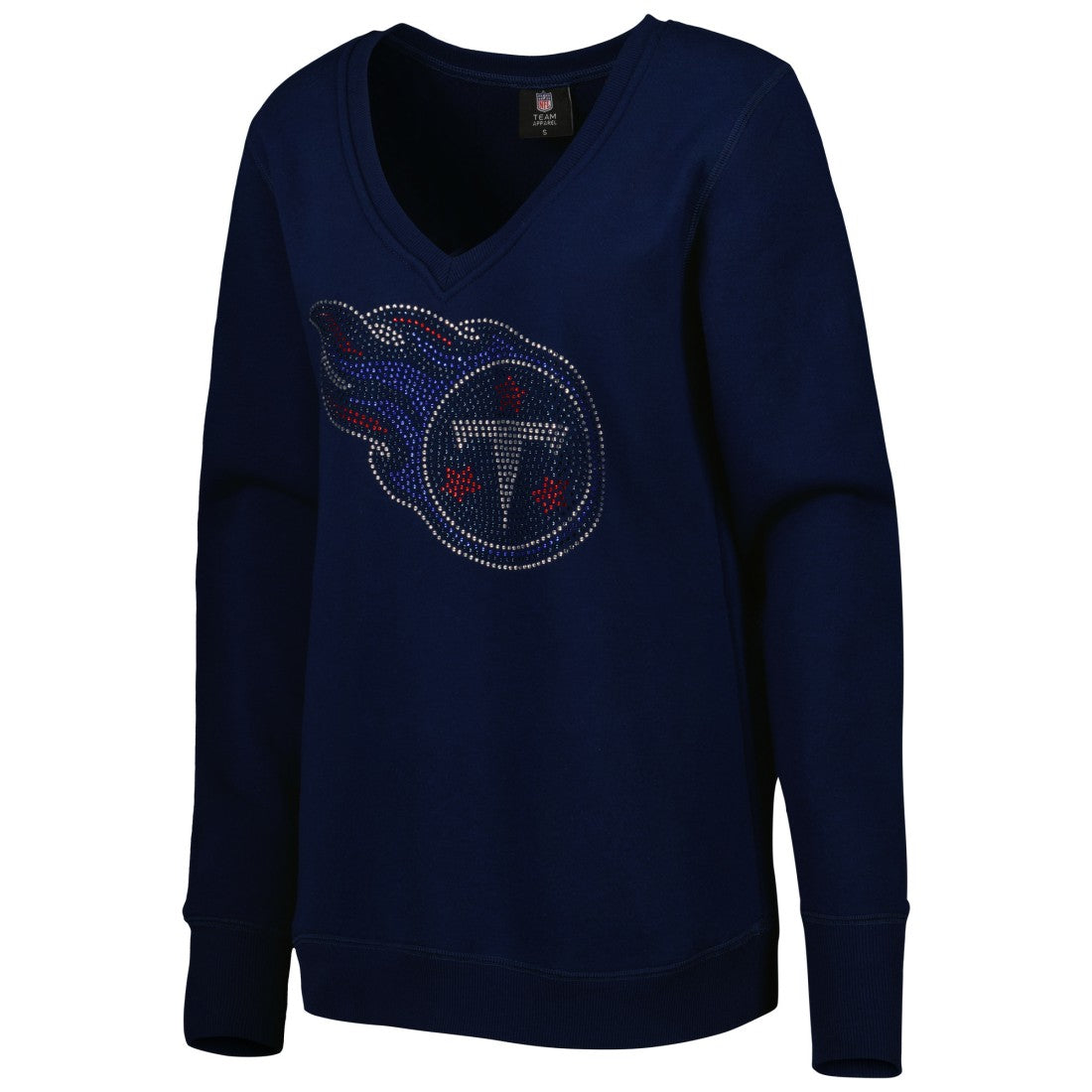 Tennessee Titans  Cuce Women's Deep V-Neck Pullover Sweatshirt
