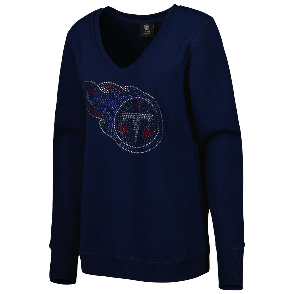 Tennessee Titans  Cuce Women's Deep V-Neck Pullover Sweatshirt