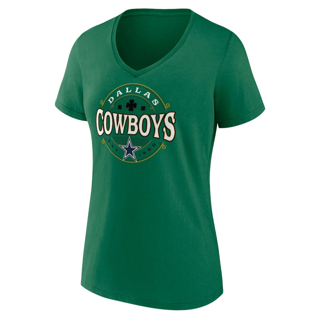 Dallas Cowboys Fanatics Women's Lucky Celtic V-Neck T-Shirt