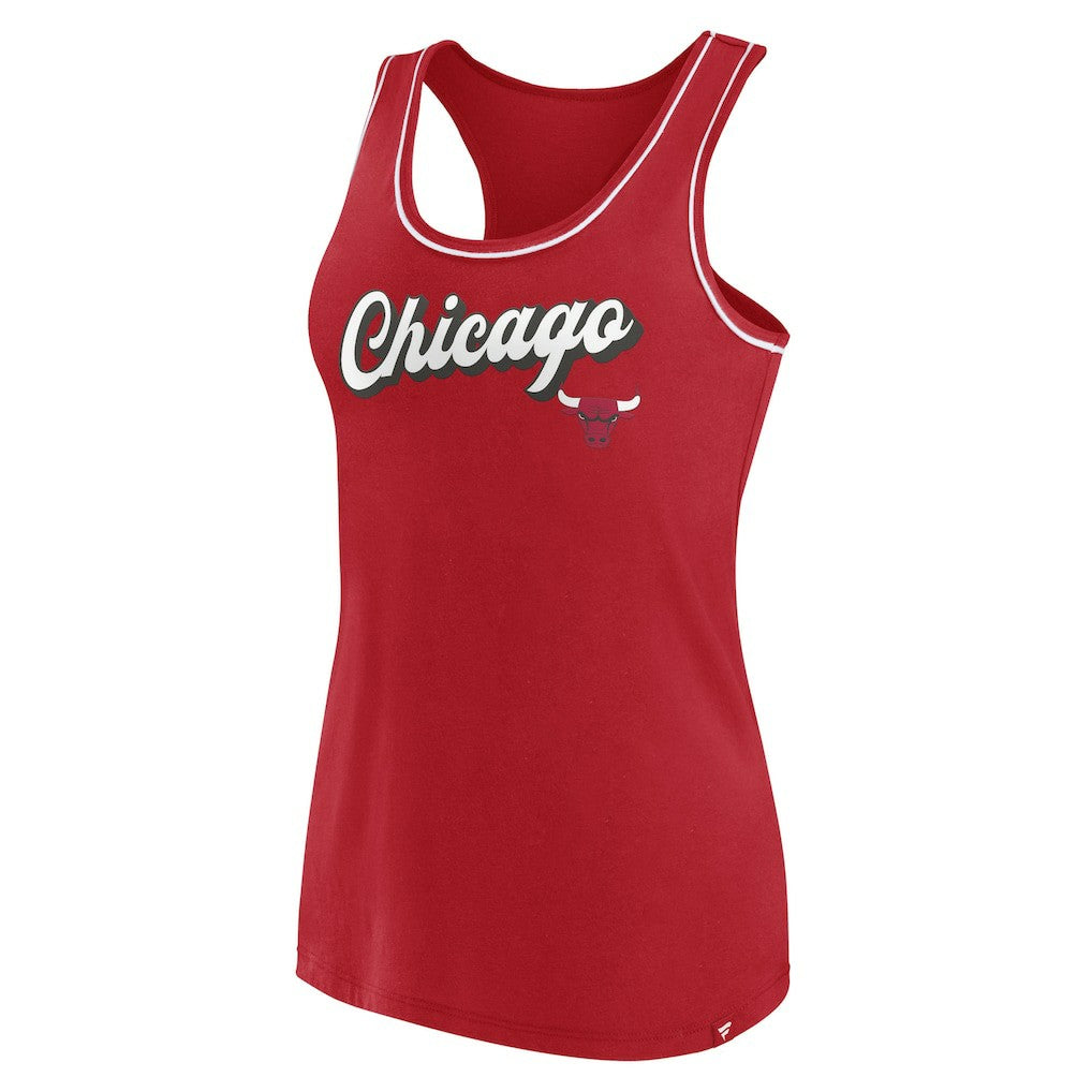 Chicago Bulls Women's Wordmark Logo Racerback Tank Top sale On Sale