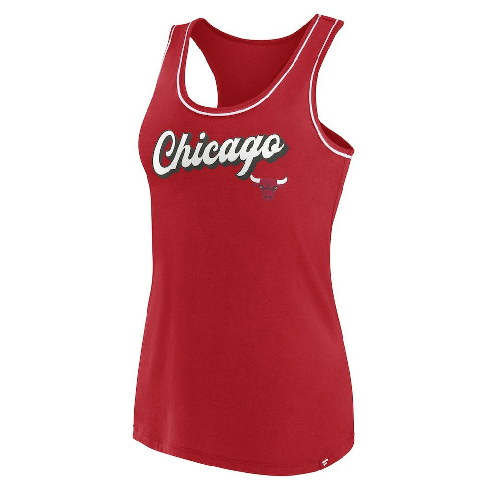 Chicago Bulls Women's Wordmark Logo Racerback Tank Top sale On Sale