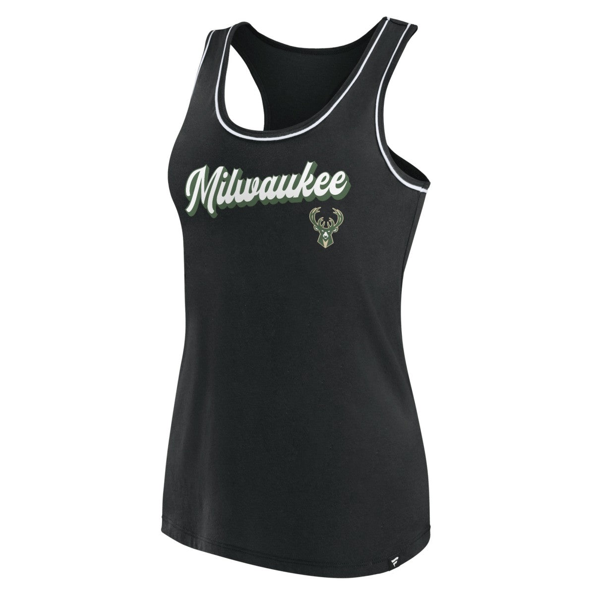 Milwaukee Bucks Women's Wordmark Logo Racerback Tank Top New