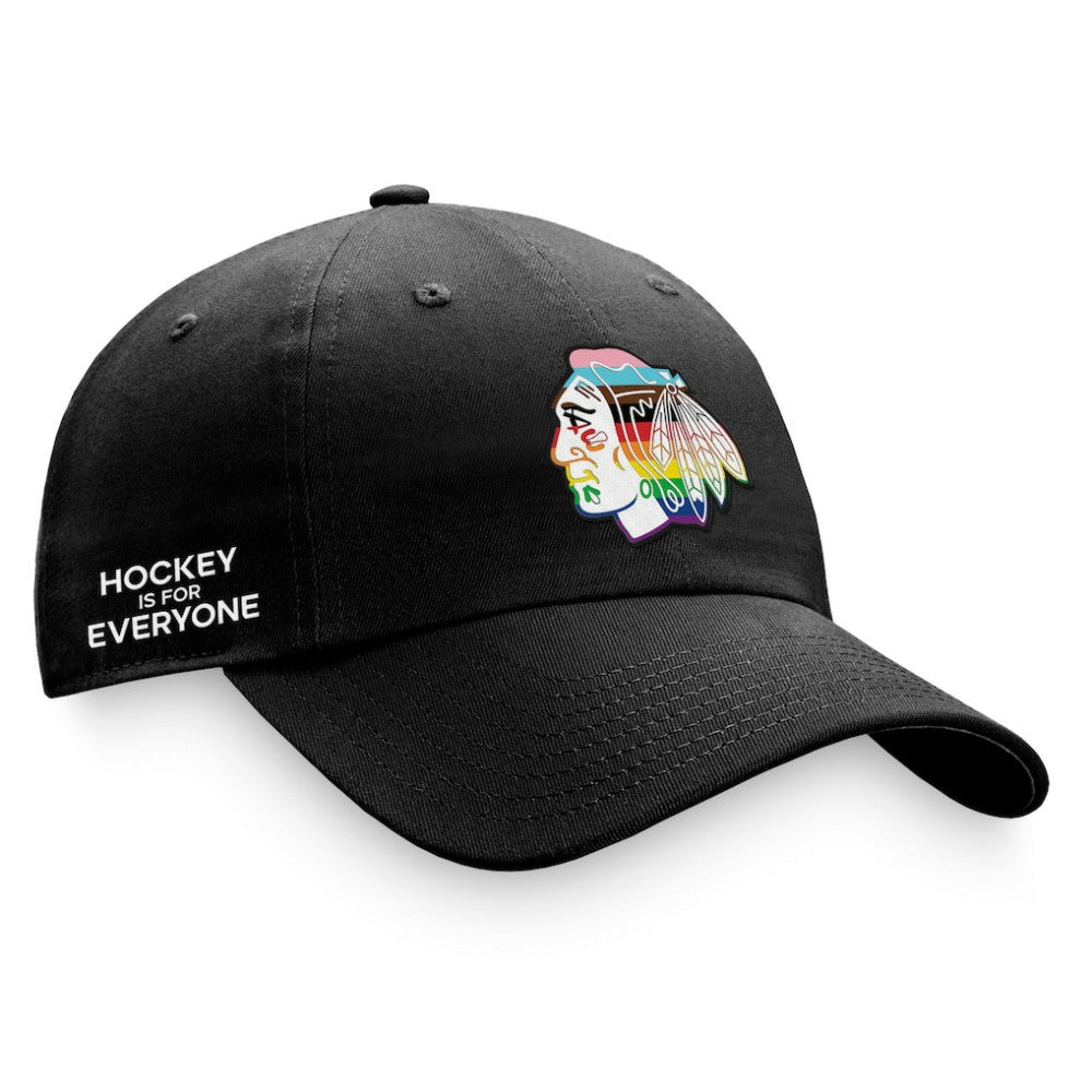 Chicago Blackhawks Fanatics Team Logo Pride Adjustable Hat Discount