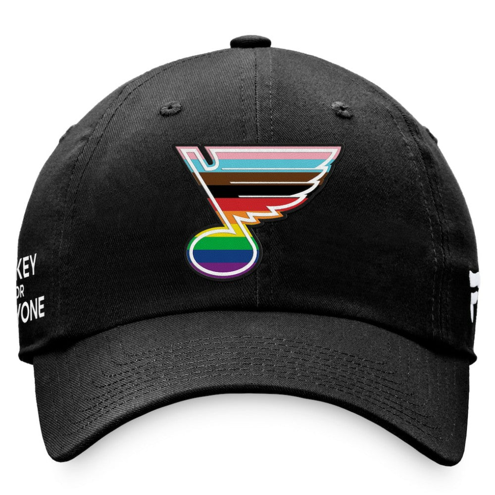 St. Louis Blues Fanatics Team Logo Pride Adjustable Hat For Sale