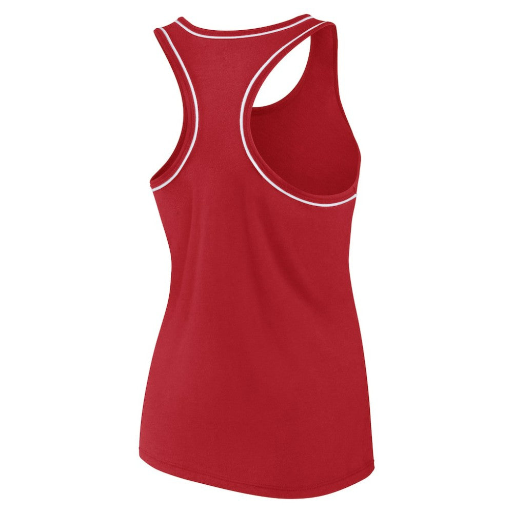 Chicago Blackhawks Fanatics Women's Wordmark Logo Racerback Scoop Neck Tank Top Discount
