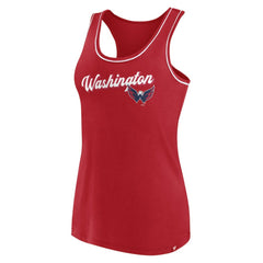 Washington Capitals Fanatics Women's Wordmark Logo Racerback Scoop Neck Tank Top Online