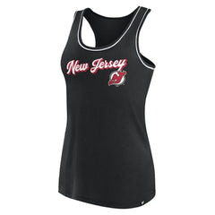 New Jersey Devils Fanatics Women's Wordmark Logo Racerback Scoop Neck Tank Top Online