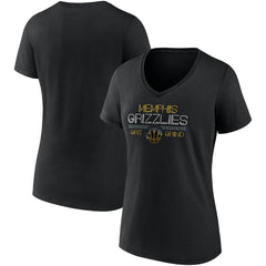 Memphis Grizzlies Women's Hometown Collection Grit Grind V-Neck T-Shirt New