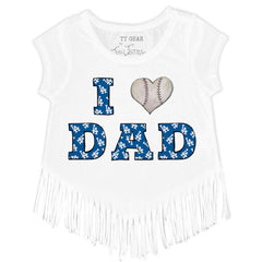 Los Angeles Dodgers Tiny Turnip Youth I Love Dad Fringe T-Shirt | MLB US