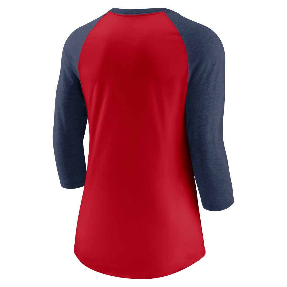 Minnesota Twins Nike Women's Next Up Tri-Blend Raglan 3/4-Sleeve T-Shirt | MLB Discount