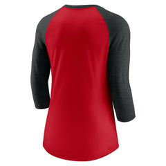 Cincinnati Reds Nike Women's Next Up Tri-Blend Raglan 3/4-Sleeve T-Shirt | MLB On Sale