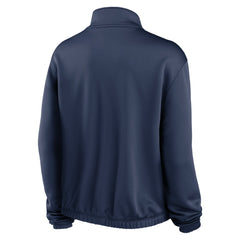Houston Astros Nike Women's Rewind Splice Half-Zip Semi-Cropped Bubble Hem Sweatshirt | MLB Discount