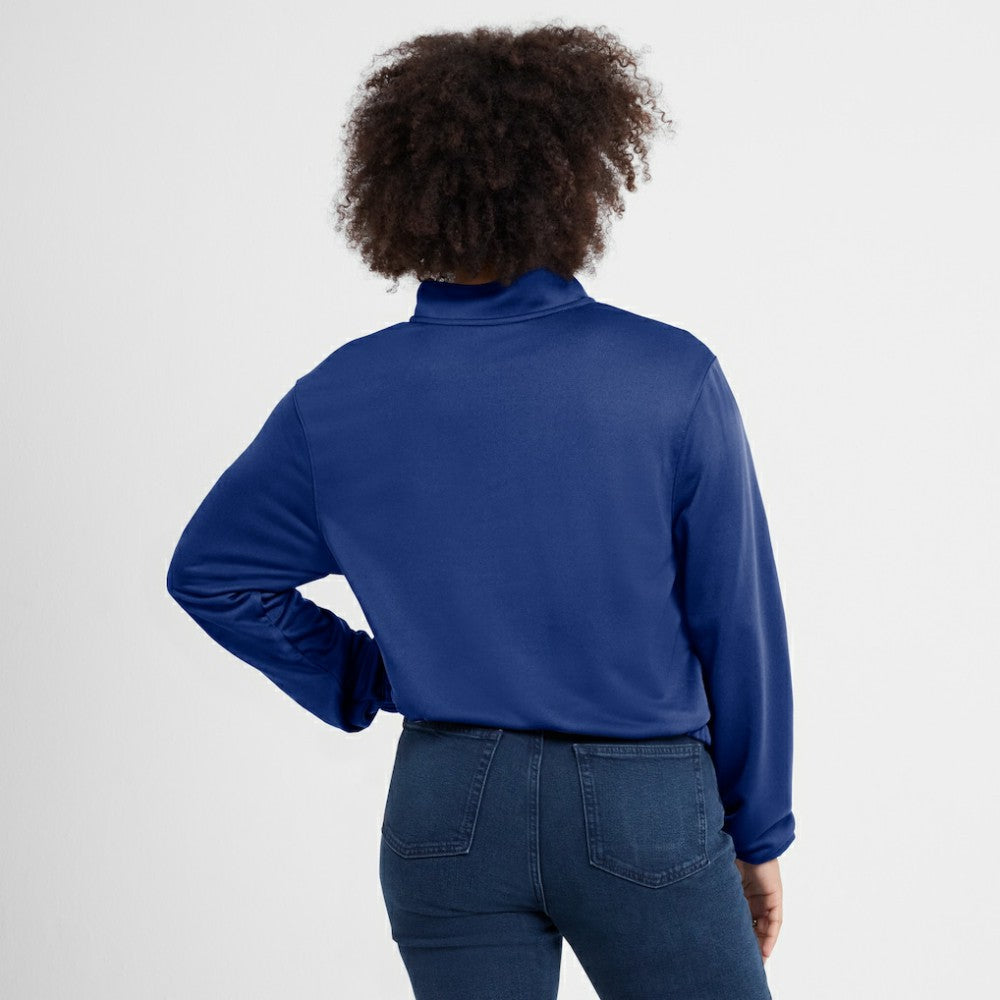 Chicago Cubs Nike Women's Rewind Splice Half-Zip Semi-Cropped Bubble Hem Sweatshirt | MLB Outlet