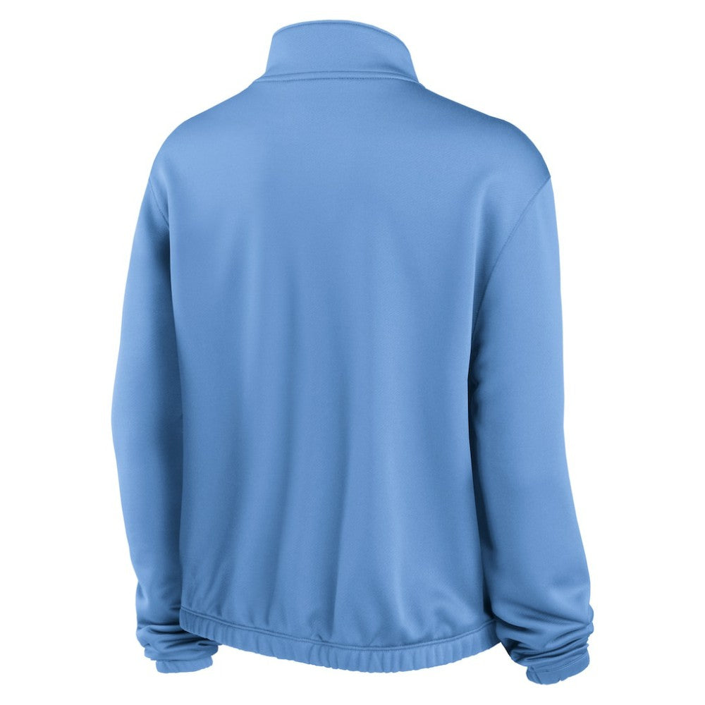 Minnesota Twins Nike Women's Rewind Splice Half-Zip Semi-Cropped Bubble Hem Sweatshirt | MLB Discount
