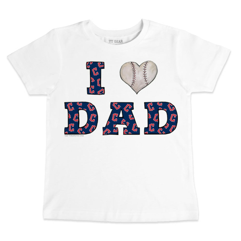 Cleveland Guardians Tiny Turnip Youth I Love Dad T-Shirt | MLB Outlet