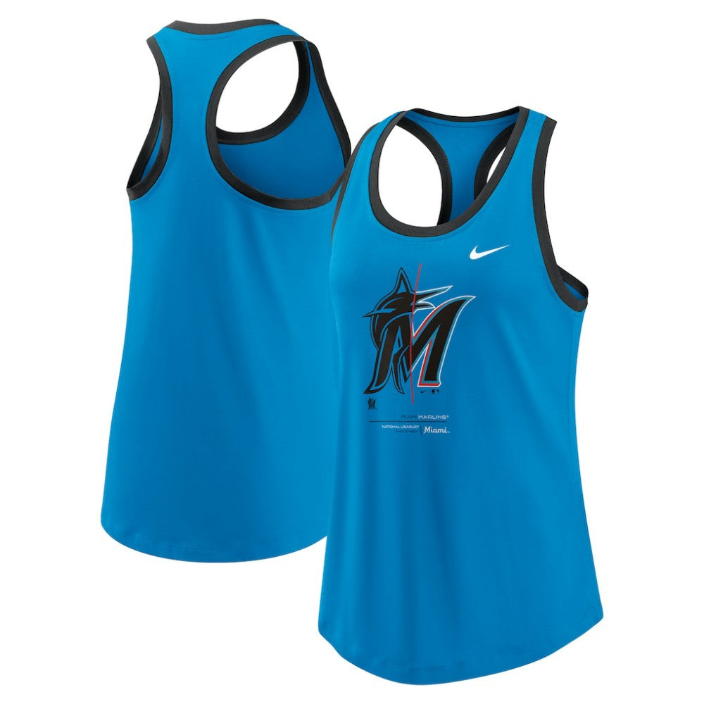 Miami Marlins Nike Women's Tech Tri-Blend Tank Top | MLB On Sale