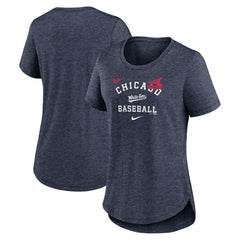 Chicago White Sox Nike Women's Rewind Arch Mix Tri-Blend T-Shirt | MLB US