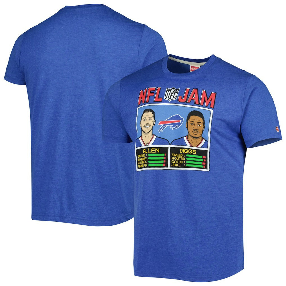 Buffalo Bills  Josh Allen & Stefon Diggs  Homage Unisex NFL Jam Tri-Blend T-Shirt