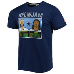 Dallas Cowboys  CeeDee Lamb & Dak Prescott  Homage Unisex NFL Jam Tri-Blend T-Shirt