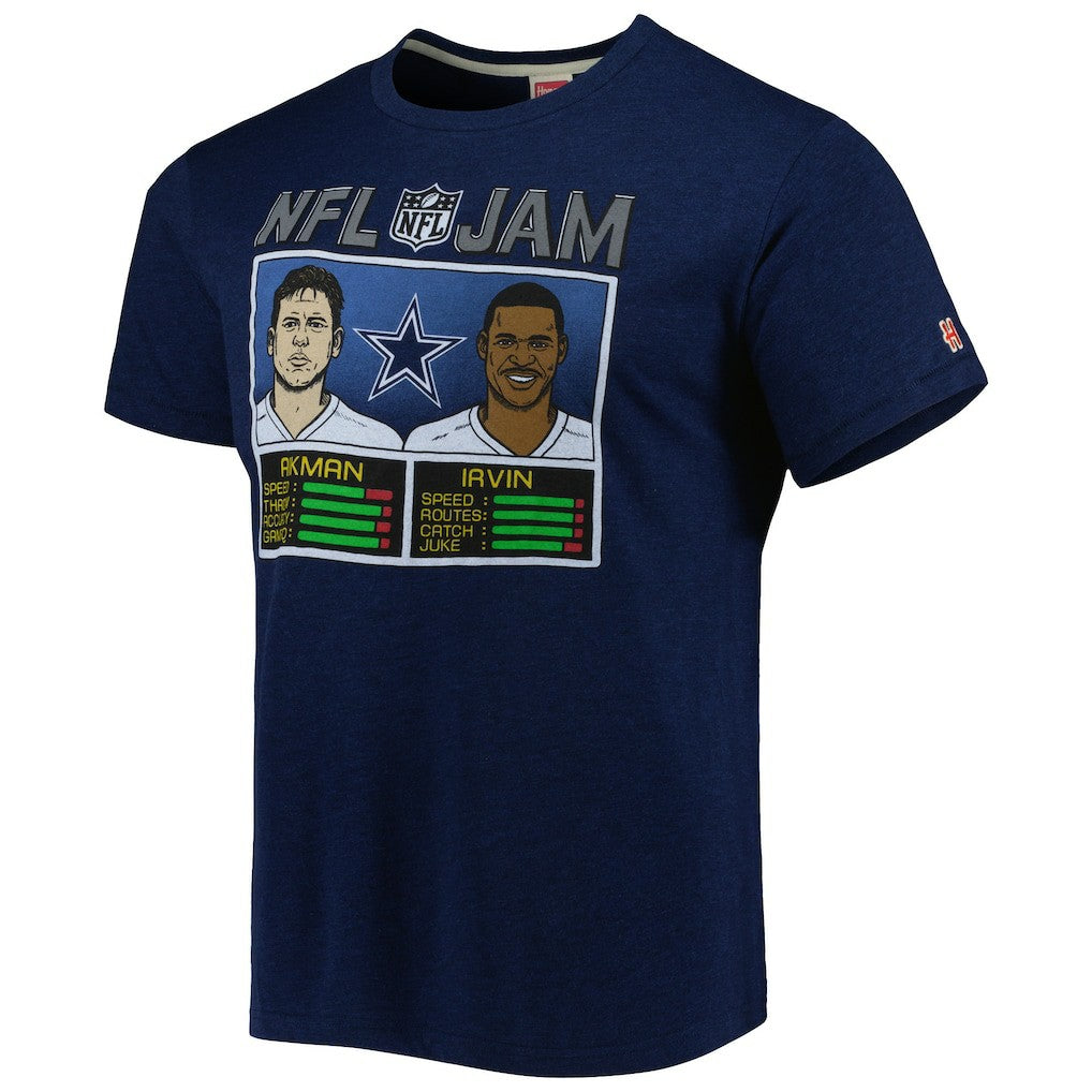 Dallas Cowboys  Troy Aikman & Michael Irvin  Homage Unisex NFL Jam Retired Tri-Blend T-Shirt