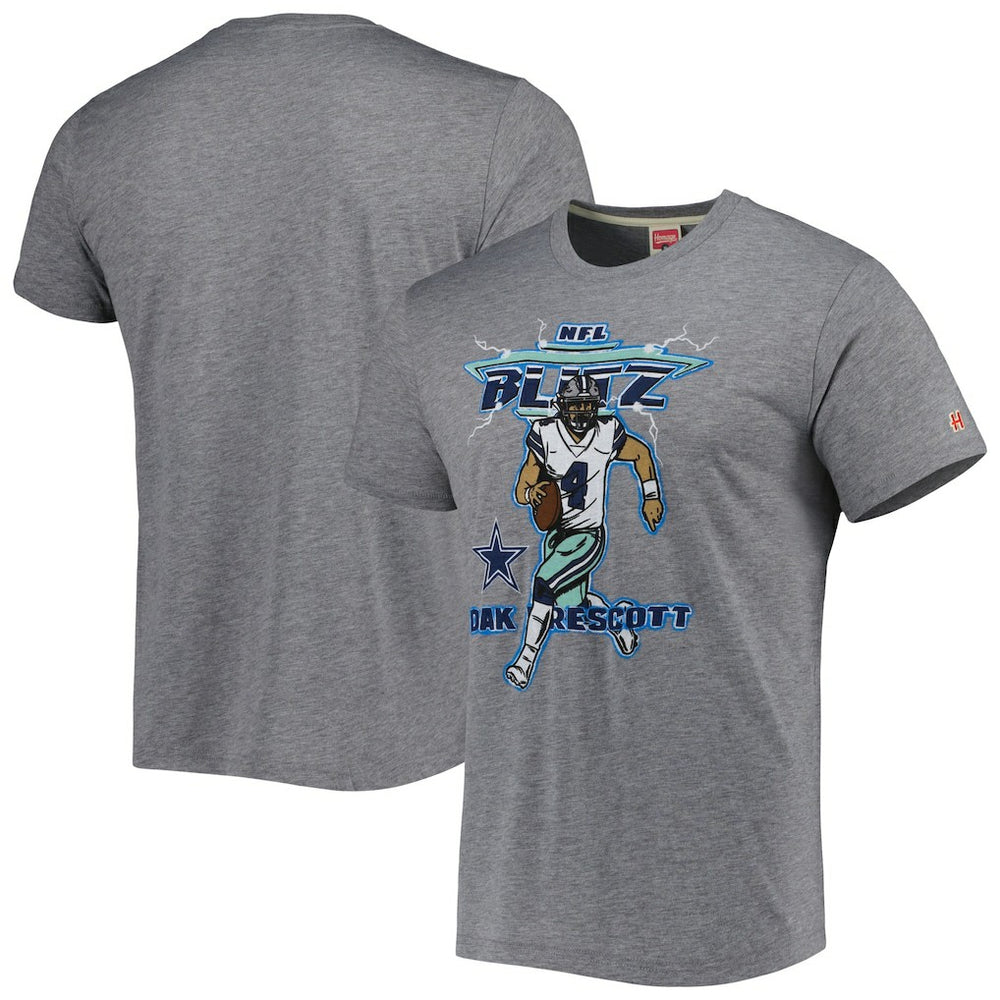 Dallas Cowboys  Dak Prescott  Homage Unisex NFL Blitz Player Tri-Blend T-Shirt
