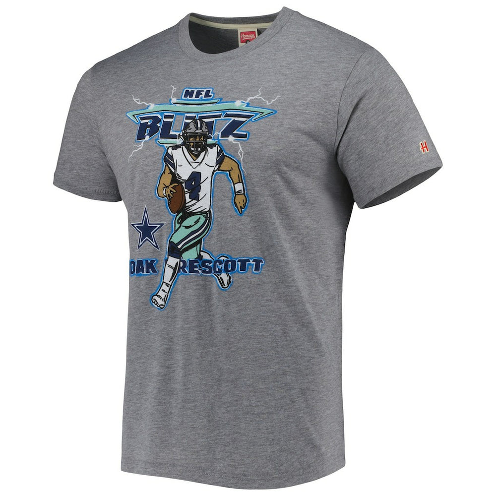 Dallas Cowboys  Dak Prescott  Homage Unisex NFL Blitz Player Tri-Blend T-Shirt