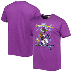 Minnesota Vikings  Justin Jefferson  Homage Unisex NFL Blitz Player Tri-Blend T-Shirt