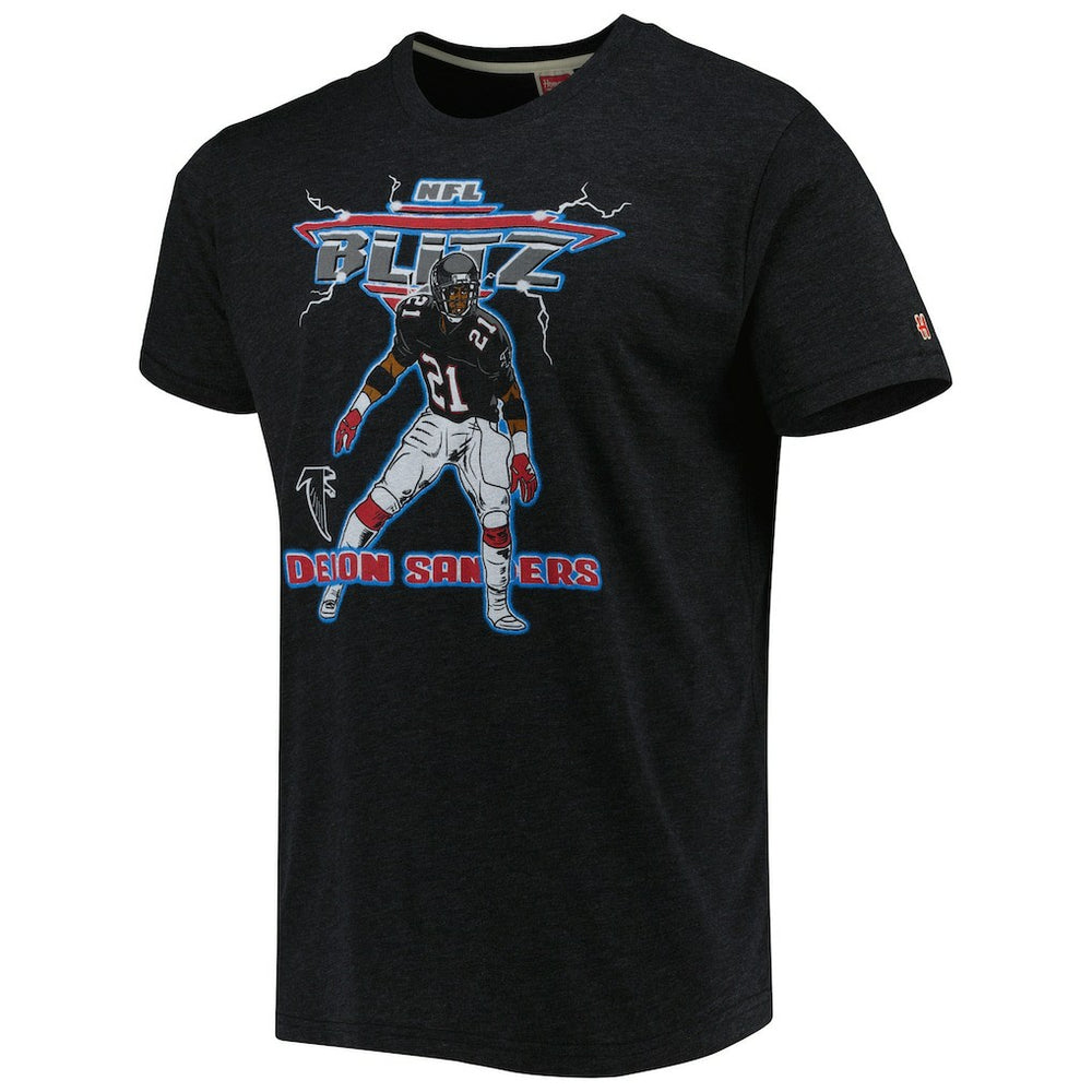 Atlanta Falcons  Deion Sanders  Homage Unisex NFL Blitz Retired Player Tri-Blend T-Shirt