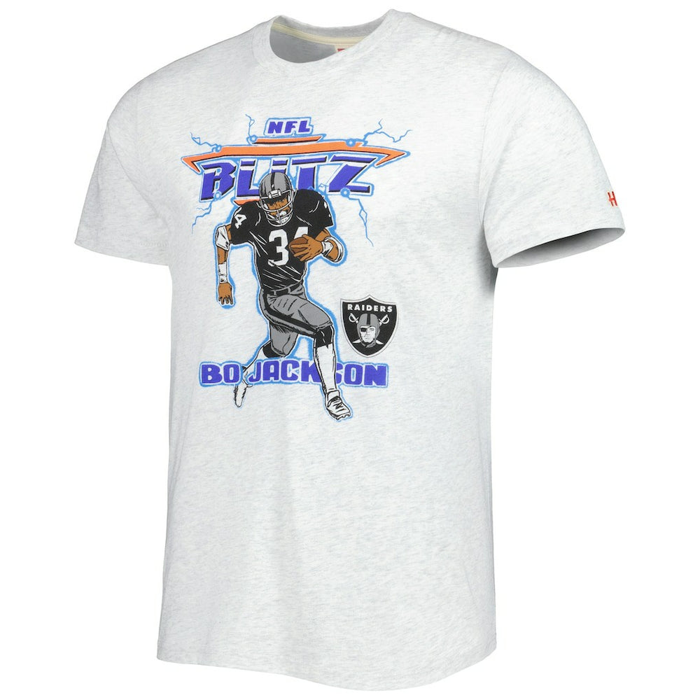 Las Vegas Raiders  Bo Jackson  Homage Unisex NFL Blitz Retired Player Tri-Blend T-Shirt