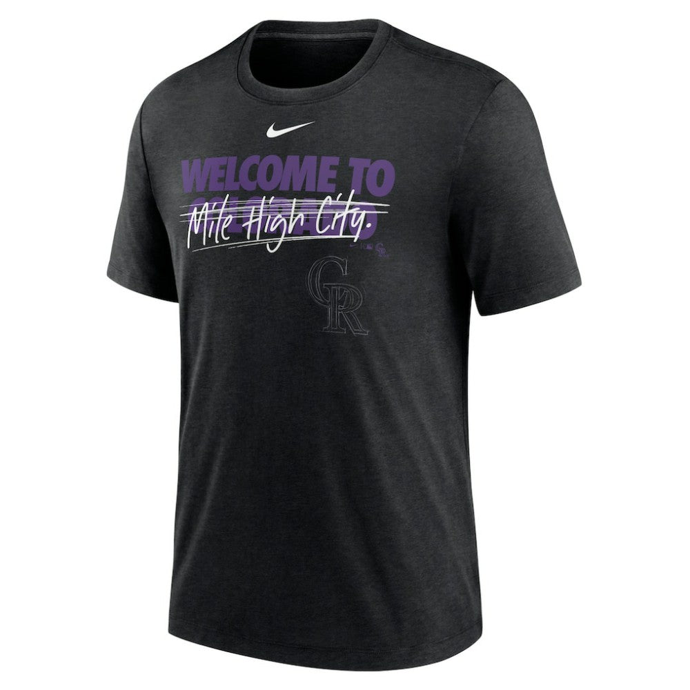 Colorado Rockies Nike Home Spin Tri-Blend T-Shirt | MLB Outlet